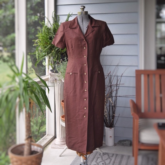 Vintage Linen Dress - Picture 2 of 13